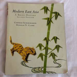 Modern East Asia Book with Tiger and Bamboo Design